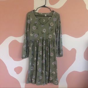 🌸 Green Floral Dress 🌼